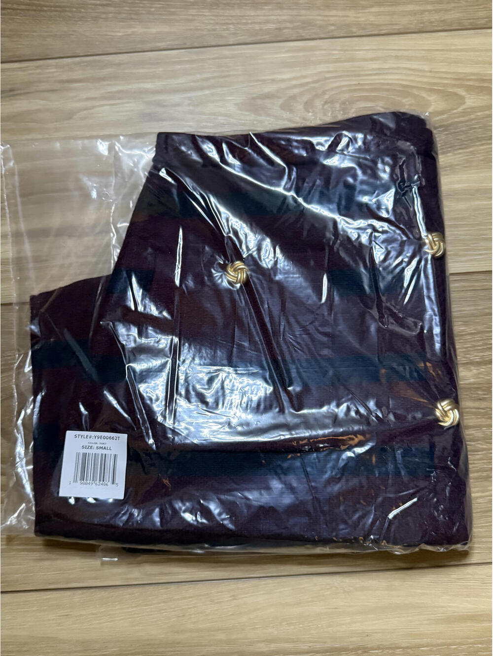 NWT! Scotch & Soda Stripe Knit Skirt in WineCasting/Sky Cap Size Small - Picture 5 of 5